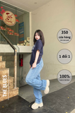 Quần dài jeans nữ ống suông  The Blues Q76230